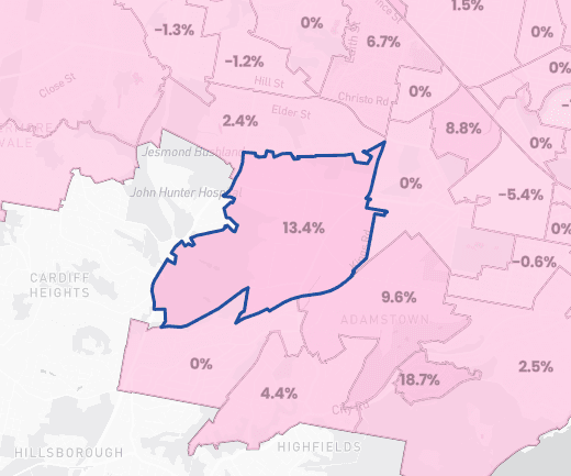 Example suburb map